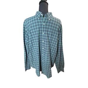 Ralph Lauren Green Plaid Classic Fit Long-Sleeve Shirt – Size L